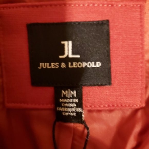 JULES & LEOPOLD RUST OPEN FRONT BLAZER RUCHED SLEEVES FAKE POCKETS SIZE M NWT - Picture 5 of 8